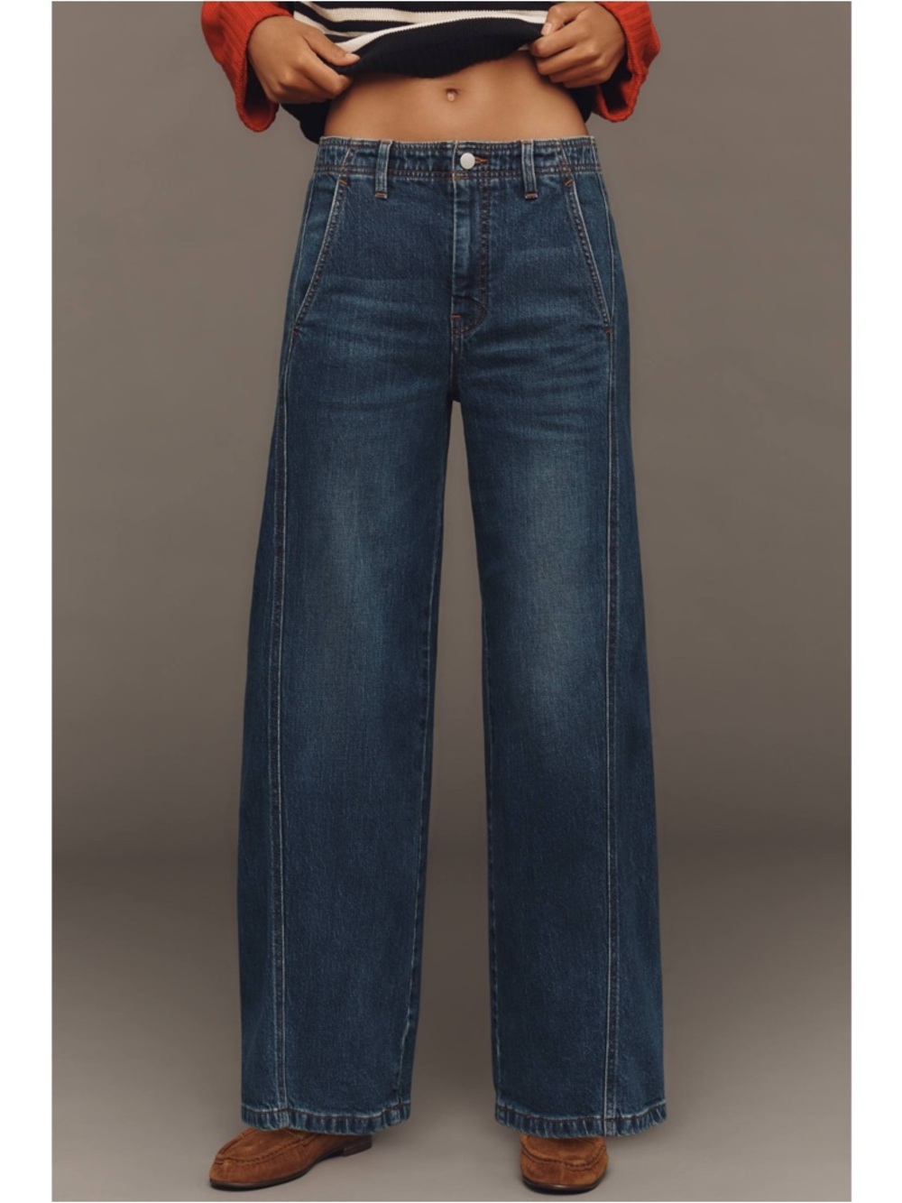 Pilcro Anthropologie The Lex High-Rise Relaxed Tapered Jeans Size 26 - Picture 15 of 15